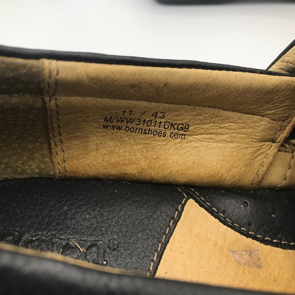 Born Black Leather Toby Wedge Heel Slider Clogs - Picture 7 of 7